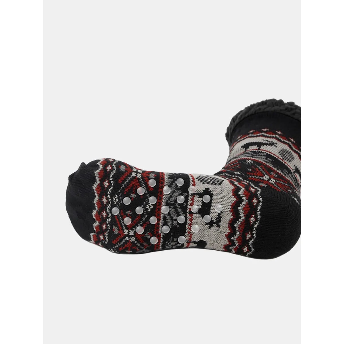 Women's Slipper Socks Non Slip with Fleece Lining and Cozy Knit Pattern - Image 3