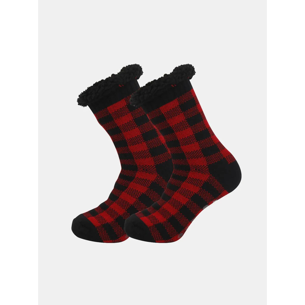 Women's Slipper Socks Non Slip with Fleece Lining and Cozy Knit Pattern - Image 6