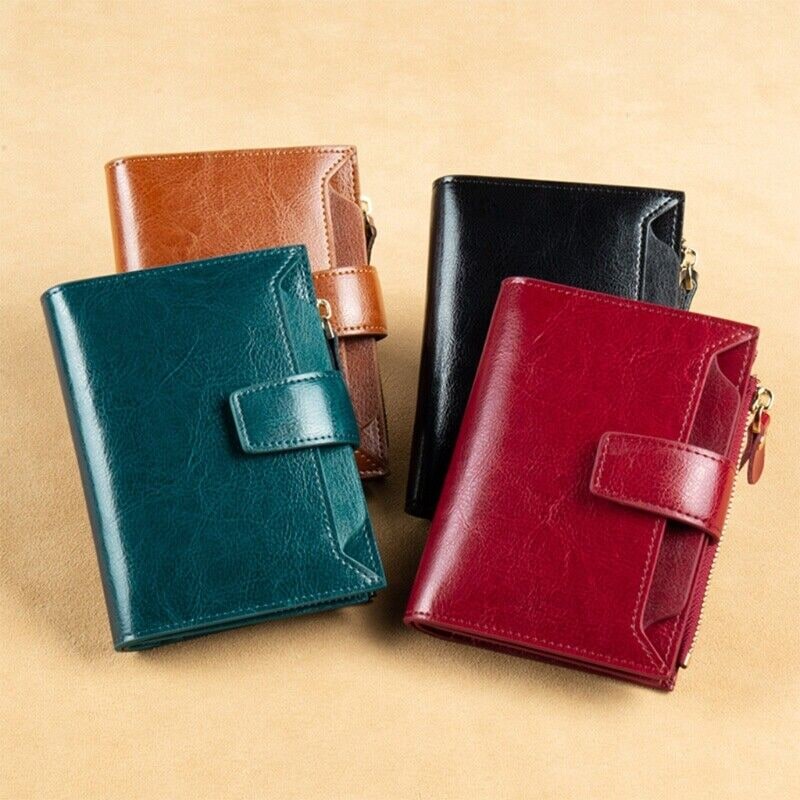 Women's Small Bifold Wallet with Zipper Coin Pocket and RFID Protection - Image 1