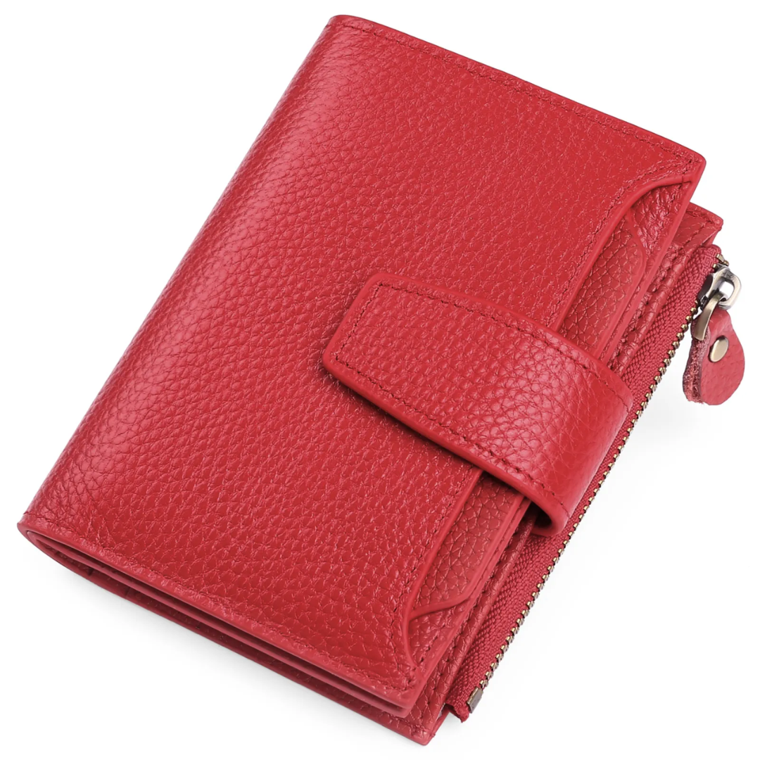 Women's Small Bifold Wallet with Zipper Coin Pocket and RFID Protection - Image 13