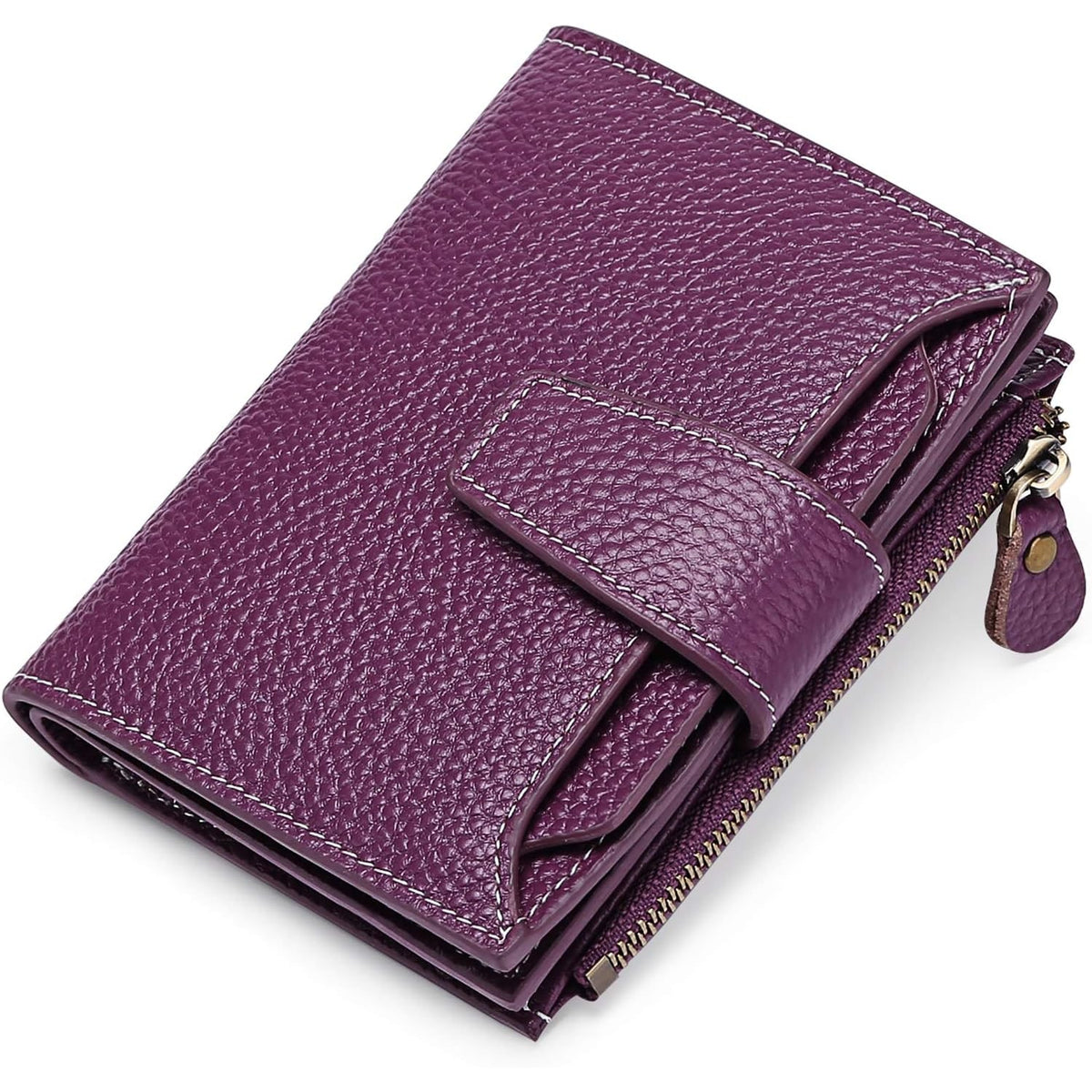 Women's Small Bifold Wallet with Zipper Coin Pocket and RFID Protection - Image 15