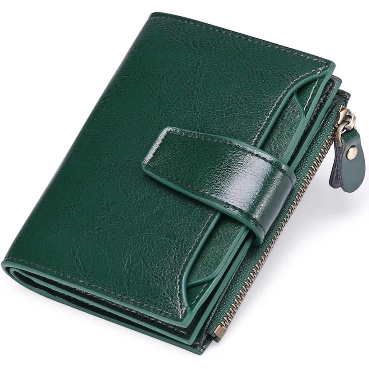 Women's Small Bifold Wallet with Zipper Coin Pocket and RFID Protection - Image 20