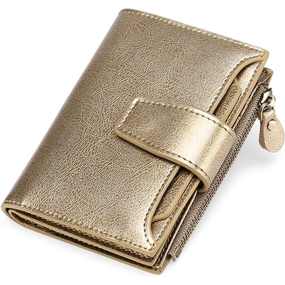 Women's Small Bifold Wallet with Zipper Coin Pocket and RFID Protection - Image 21