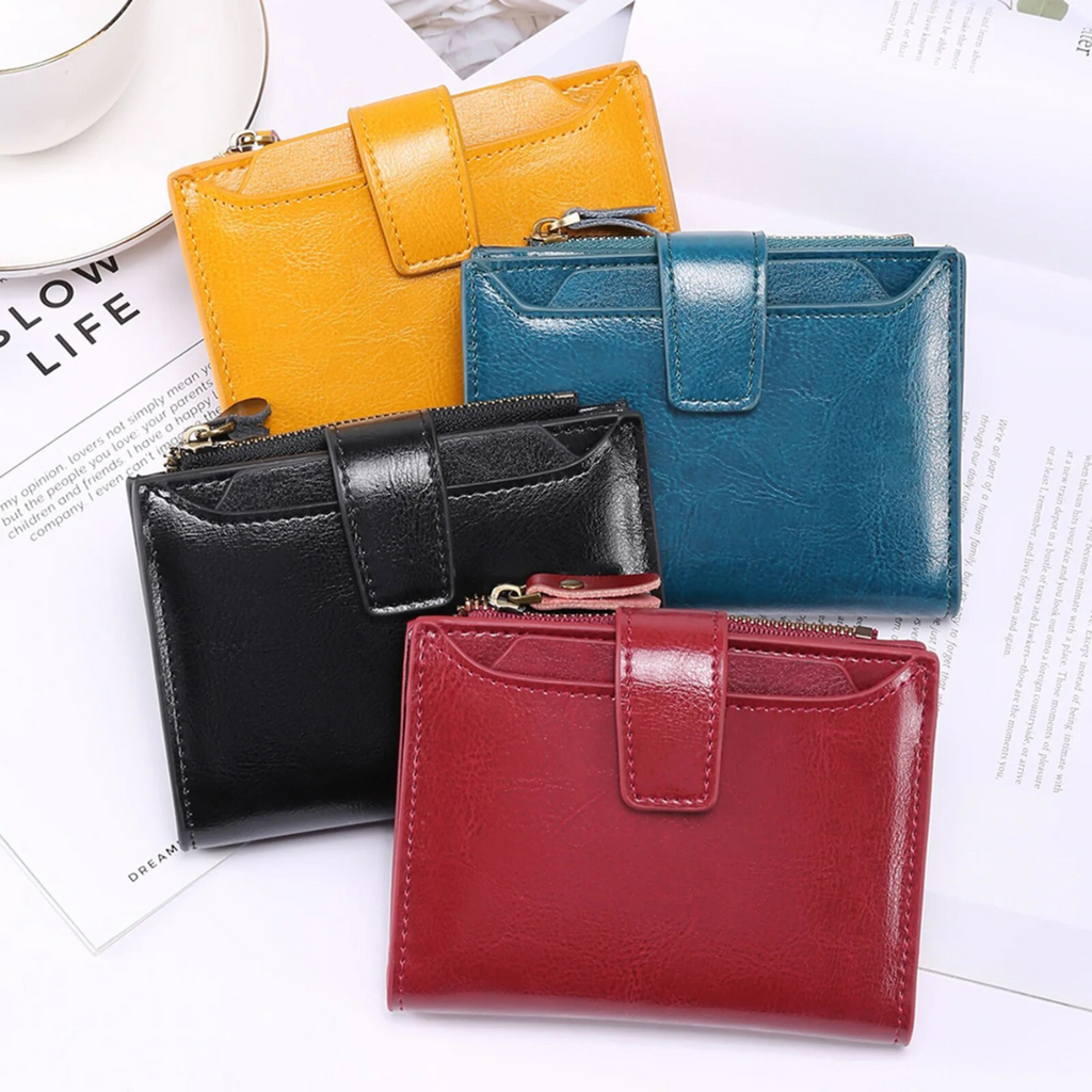 Women's Small Bifold Wallet with Zipper Coin Pocket and RFID Protection - Image 22