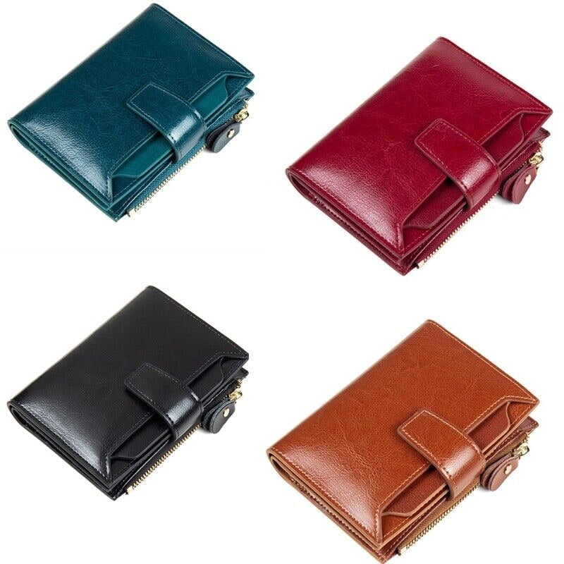 Women's Small Bifold Wallet with Zipper Coin Pocket and RFID Protection - Image 24