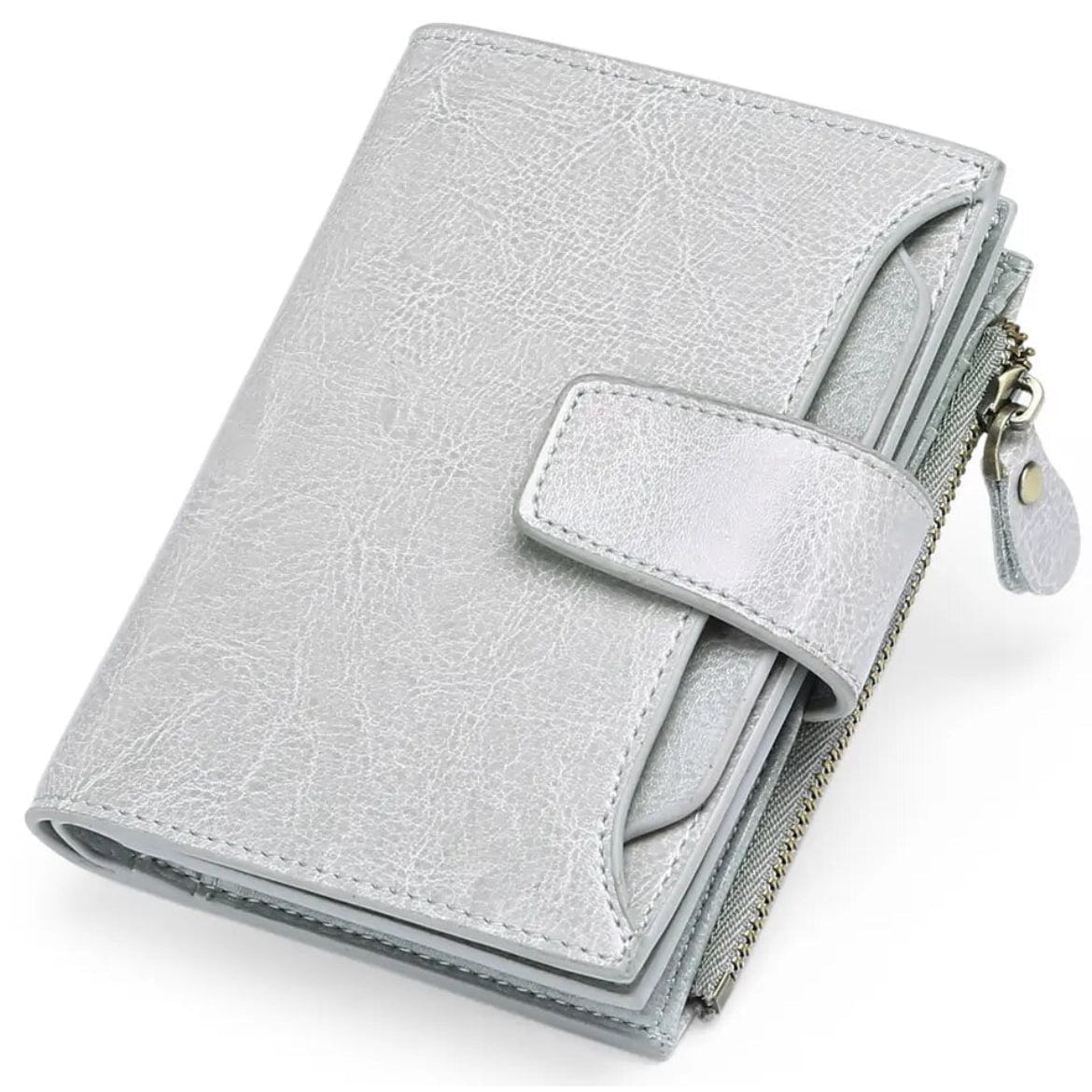 Women's Small Bifold Wallet with Zipper Coin Pocket and RFID Protection - Image 30