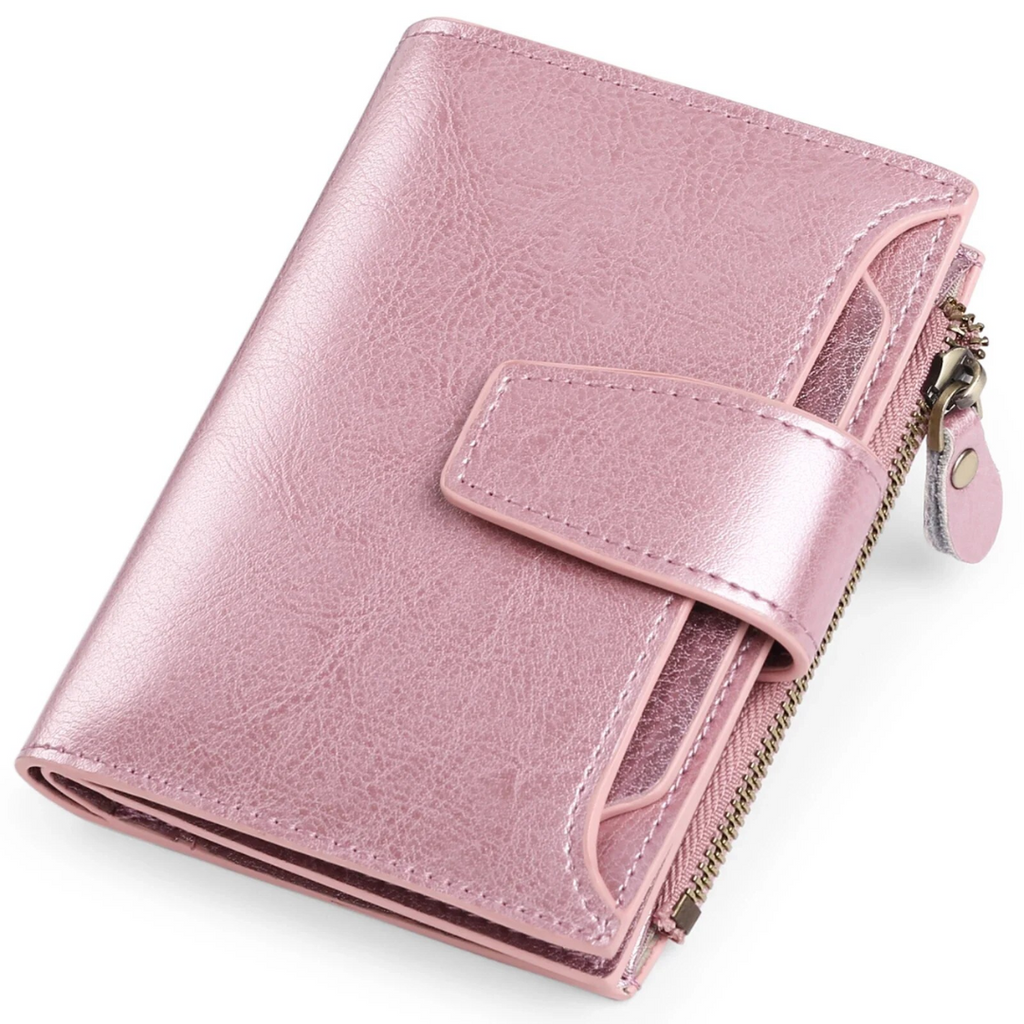 Women's Small Bifold Wallet with Zipper Coin Pocket and RFID Protection - Image 4