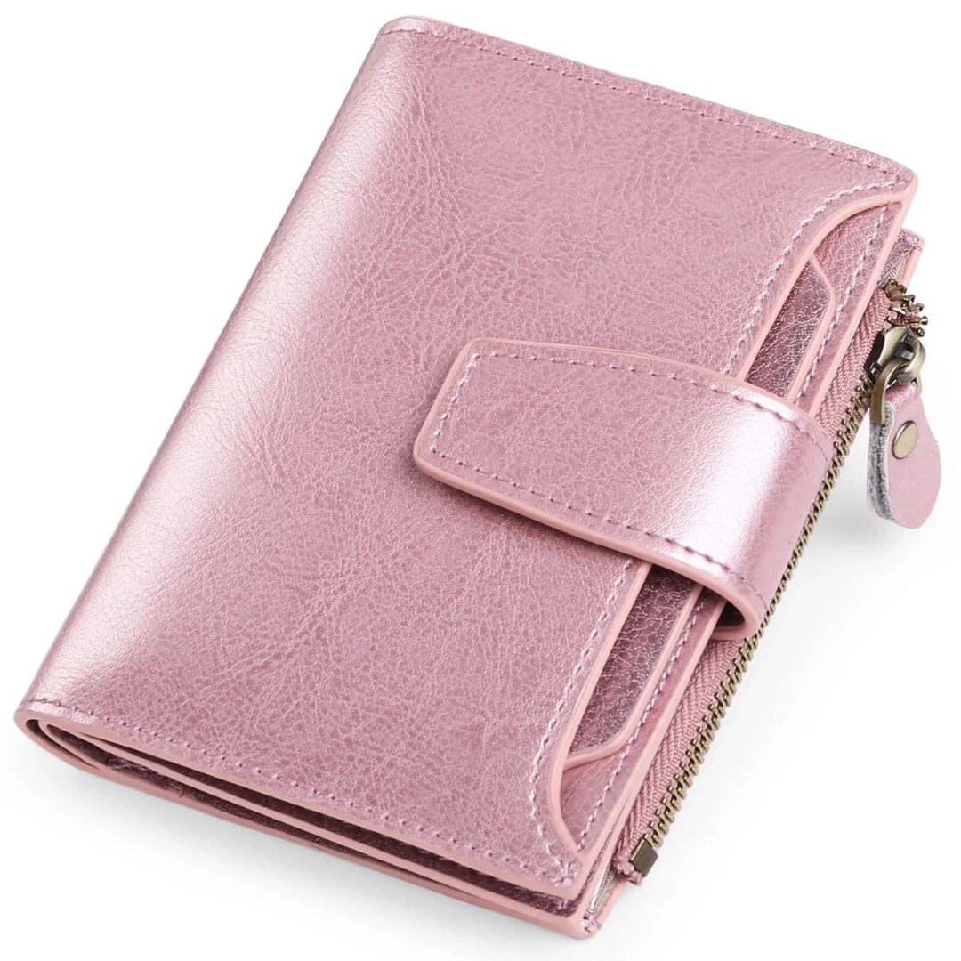 Women's Small Bifold Wallet with Zipper Coin Pocket and RFID Protection - Image 4