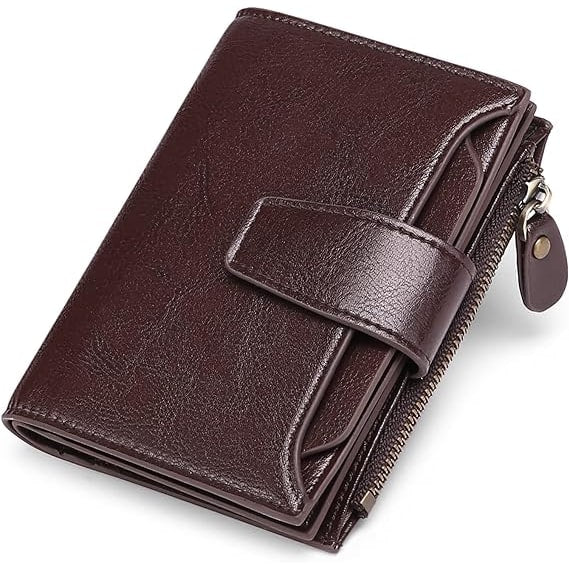 Women's Small Bifold Wallet with Zipper Coin Pocket and RFID Protection - Image 8