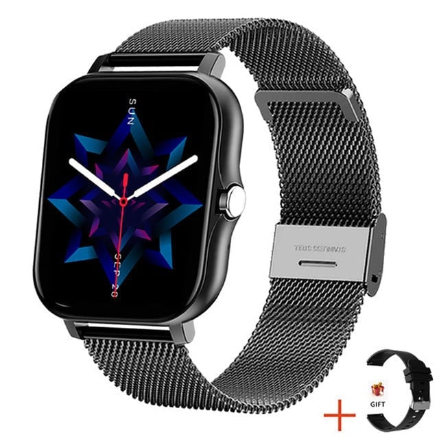 Women's Smartwatch with GPS Fitness Tracking Touch Screen and Metal Mesh Band - Image 11