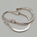 Women's Tapered Crescent Hoop Earrings Hook Closure - Image 1
