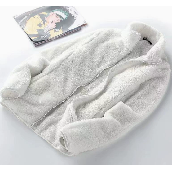 Women's Teddy Fleece Jacket with Stand-Up Collar and Full-Length Zip - Image 1