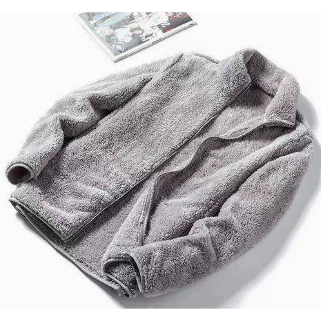 Women's Teddy Fleece Jacket with Stand-Up Collar and Full-Length Zip - Image 2