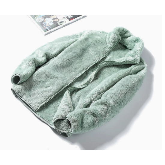 Women's Teddy Fleece Jacket with Stand-Up Collar and Full-Length Zip - Image 4