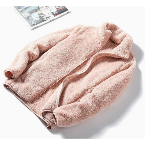 Women's Teddy Fleece Jacket with Stand-Up Collar and Full-Length Zip - Image 5