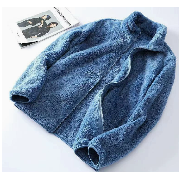 Women's Teddy Fleece Jacket with Stand-Up Collar and Full-Length Zip - Image 6