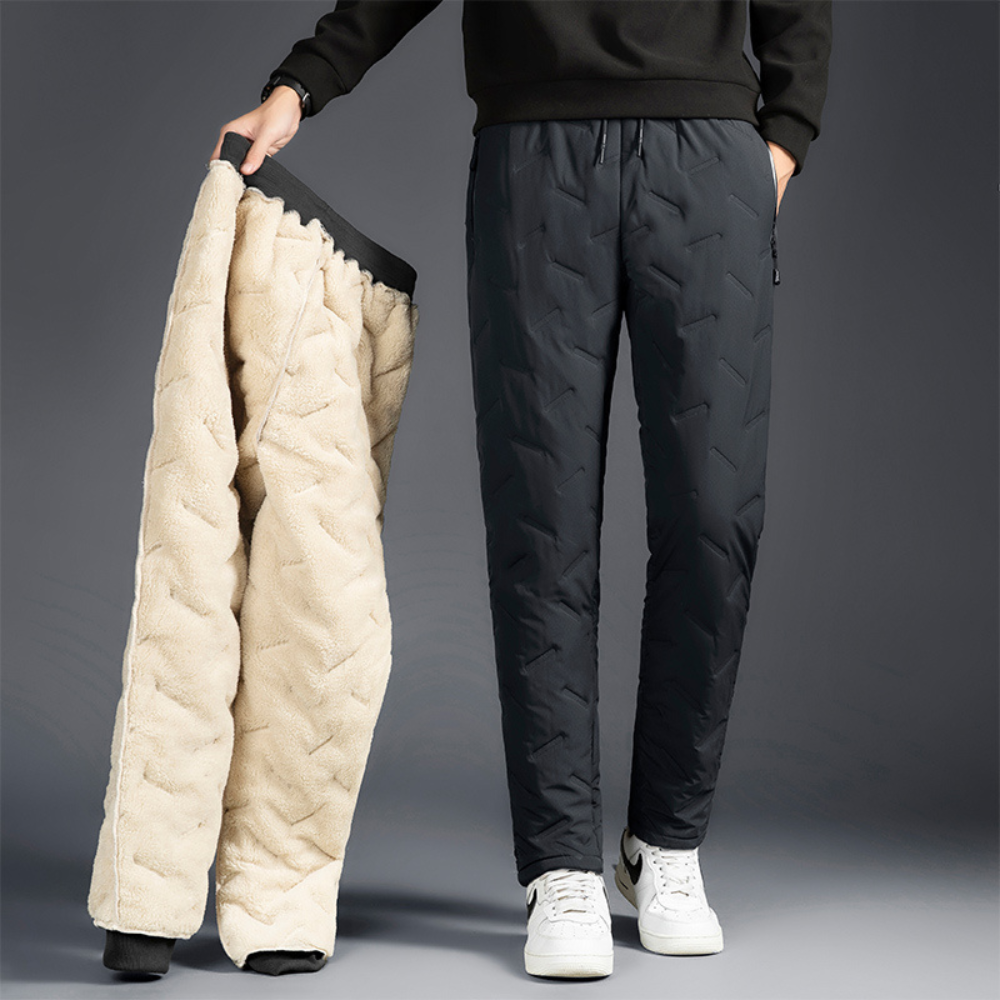 Women's Thermal Fleece Lined Pants with Waterproof Quilted Shell and Drawstring - Image 2