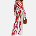 Women's Two Piece Set Off Shoulder Wide Leg Pants | Balloon Sleeves - Image 6