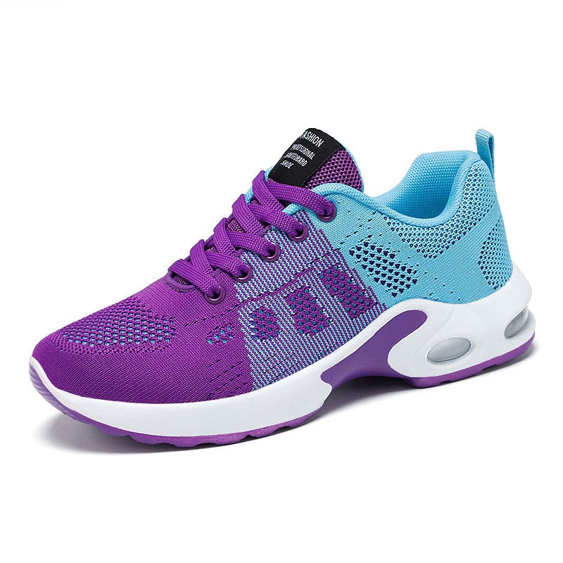 Women's Walking Shoes and Sneakers with Mesh Lace-Up and Air Cushion Sole - Image 11