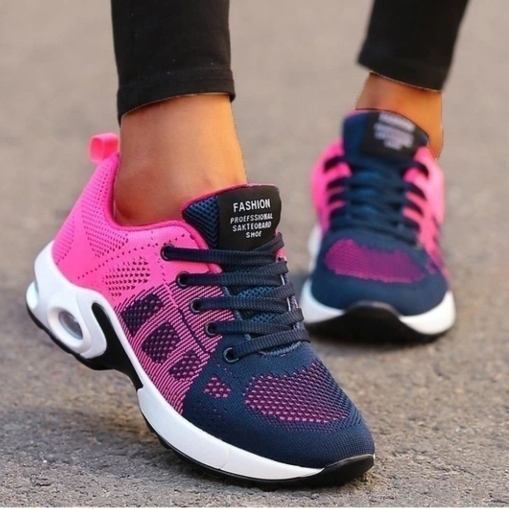 Women's Walking Shoes and Sneakers with Mesh Lace-Up and Air Cushion Sole - Image 6
