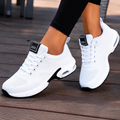 Women's Walking Shoes Sneakers with Mesh Knit Lace-Up and Air Cushion Sole - Image 1