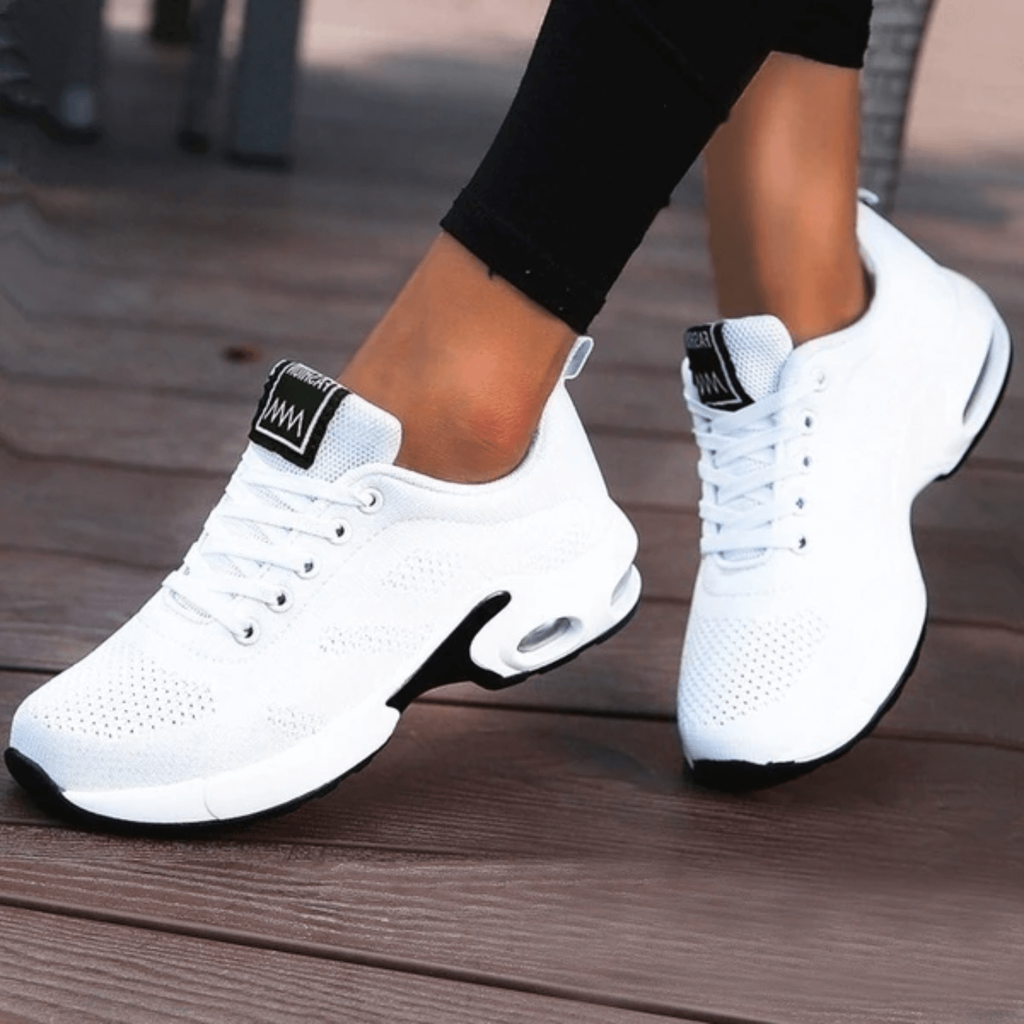 Women's Walking Shoes Sneakers with Mesh Knit Lace-Up and Air Cushion Support - Image 6