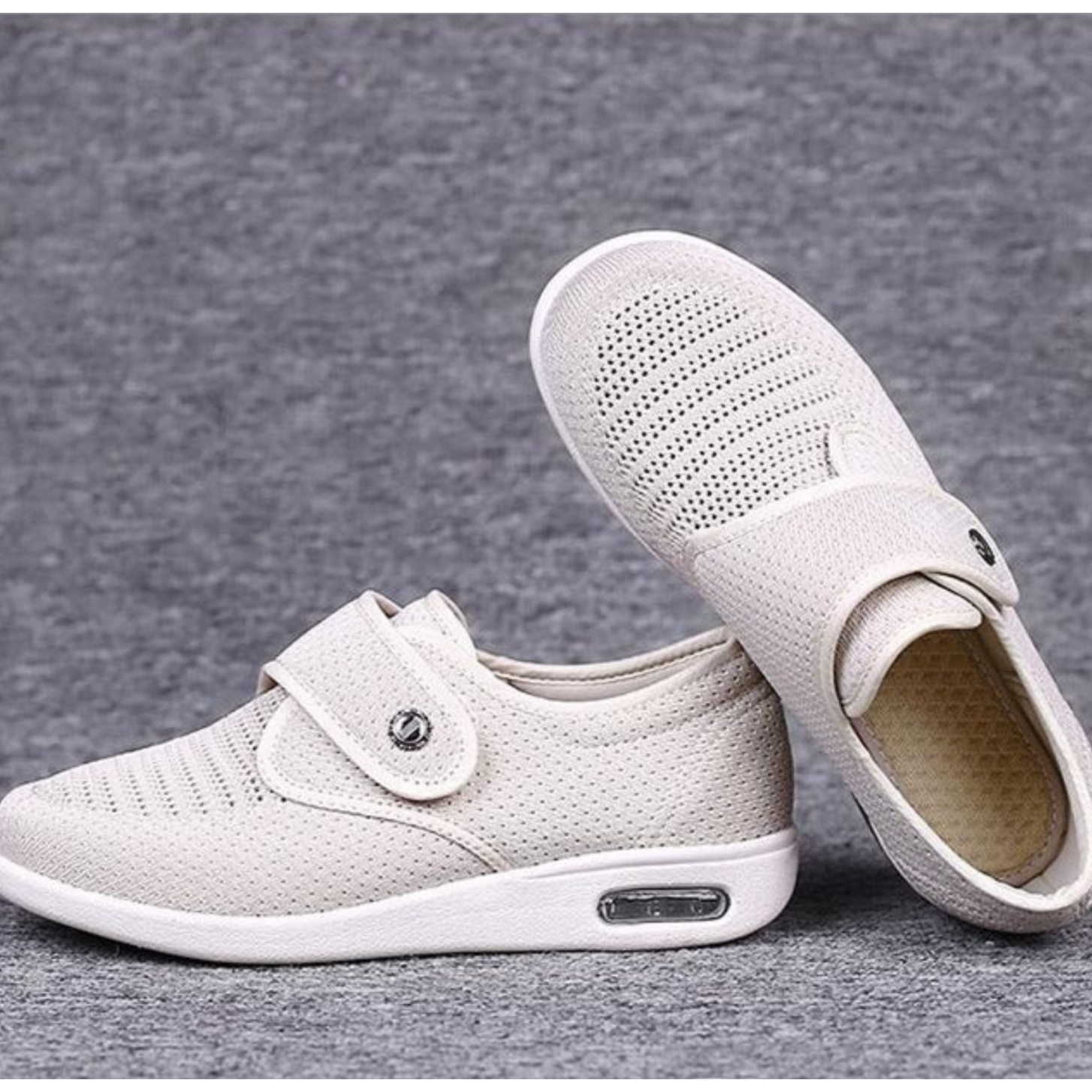 Women's Walking Shoes Wide Fit | Hook Loop Strap - Image 1