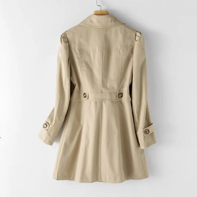 Women's Water Resistant Classic Trench Coat with Notched Lapels - Image 2
