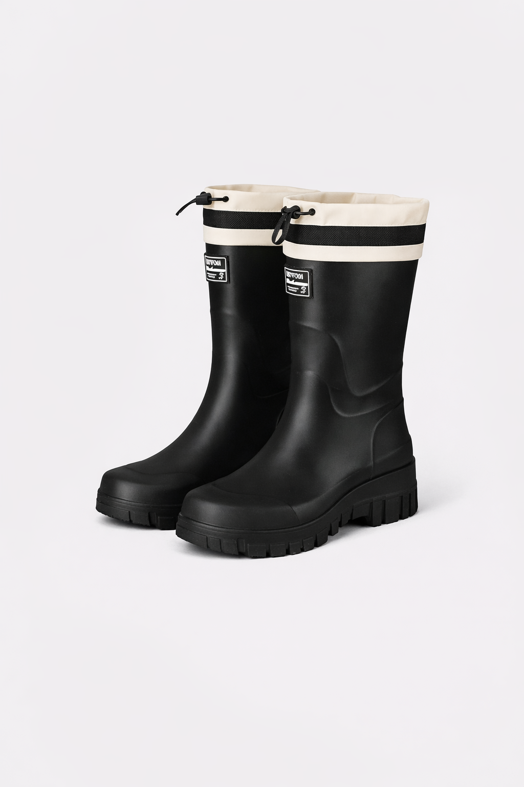 Women's Waterproof Boots with Drawstring Collar and Slip-On Design - Image 12