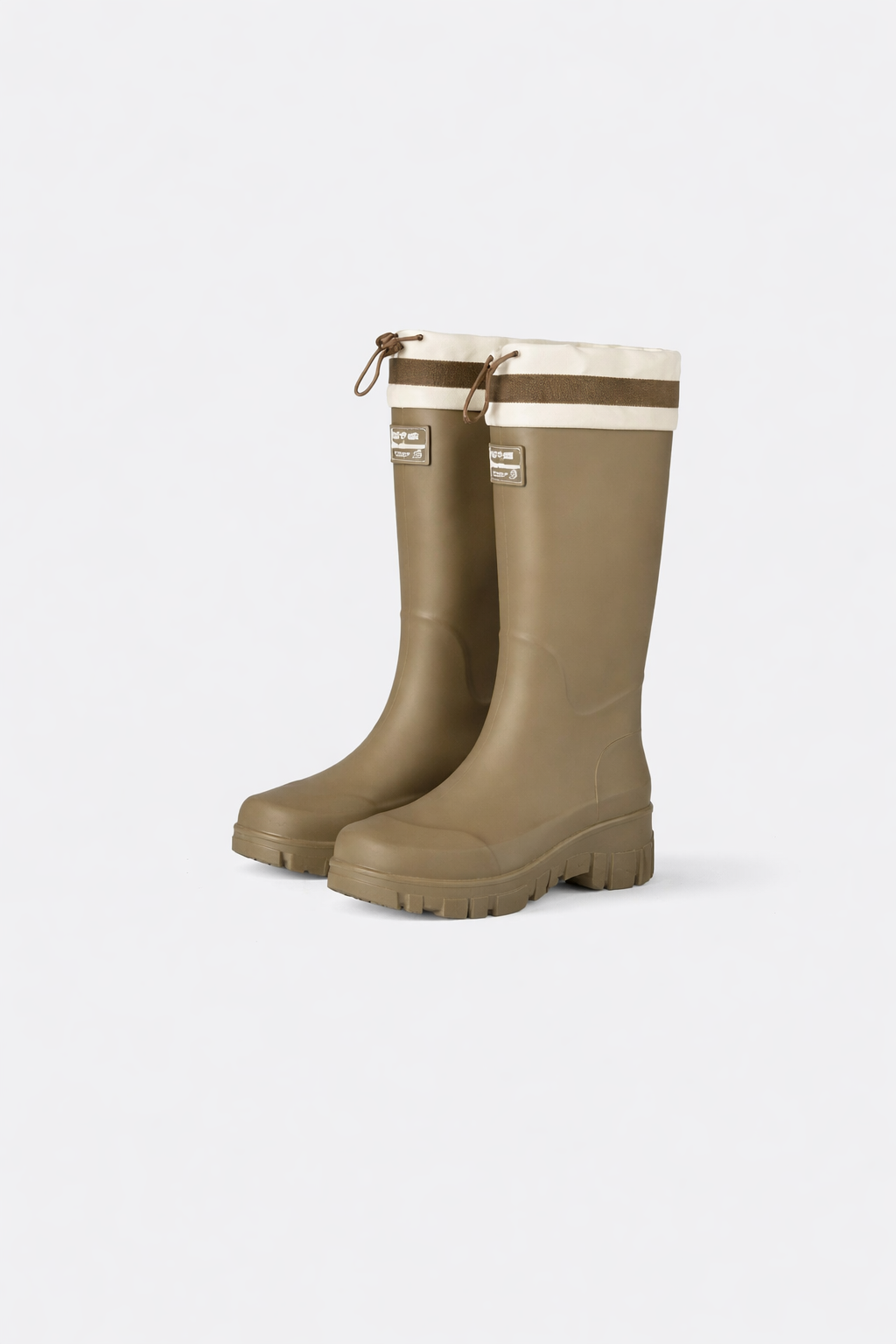 Women's Waterproof Boots with Drawstring Collar and Slip-On Design - Image 4
