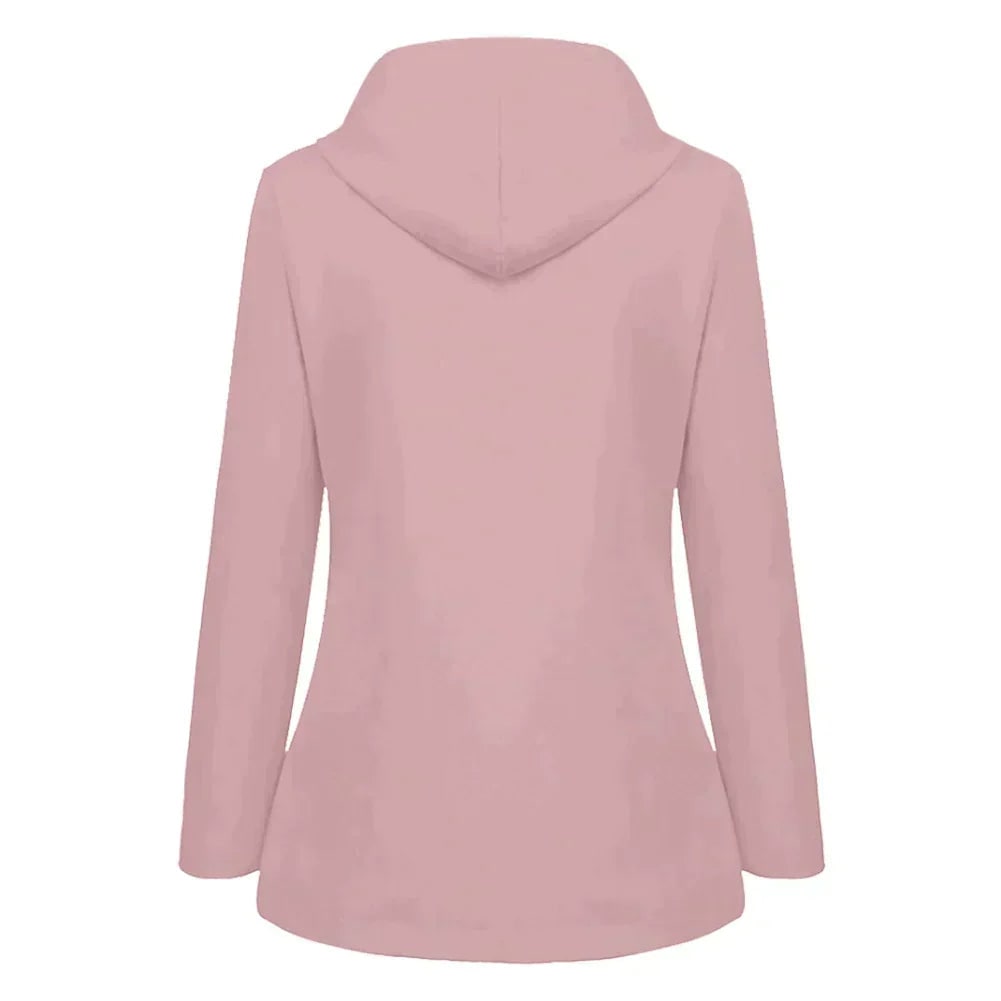 Women's Waterproof Rain Jacket with Fleece Lining and Hooded Design - Image 3