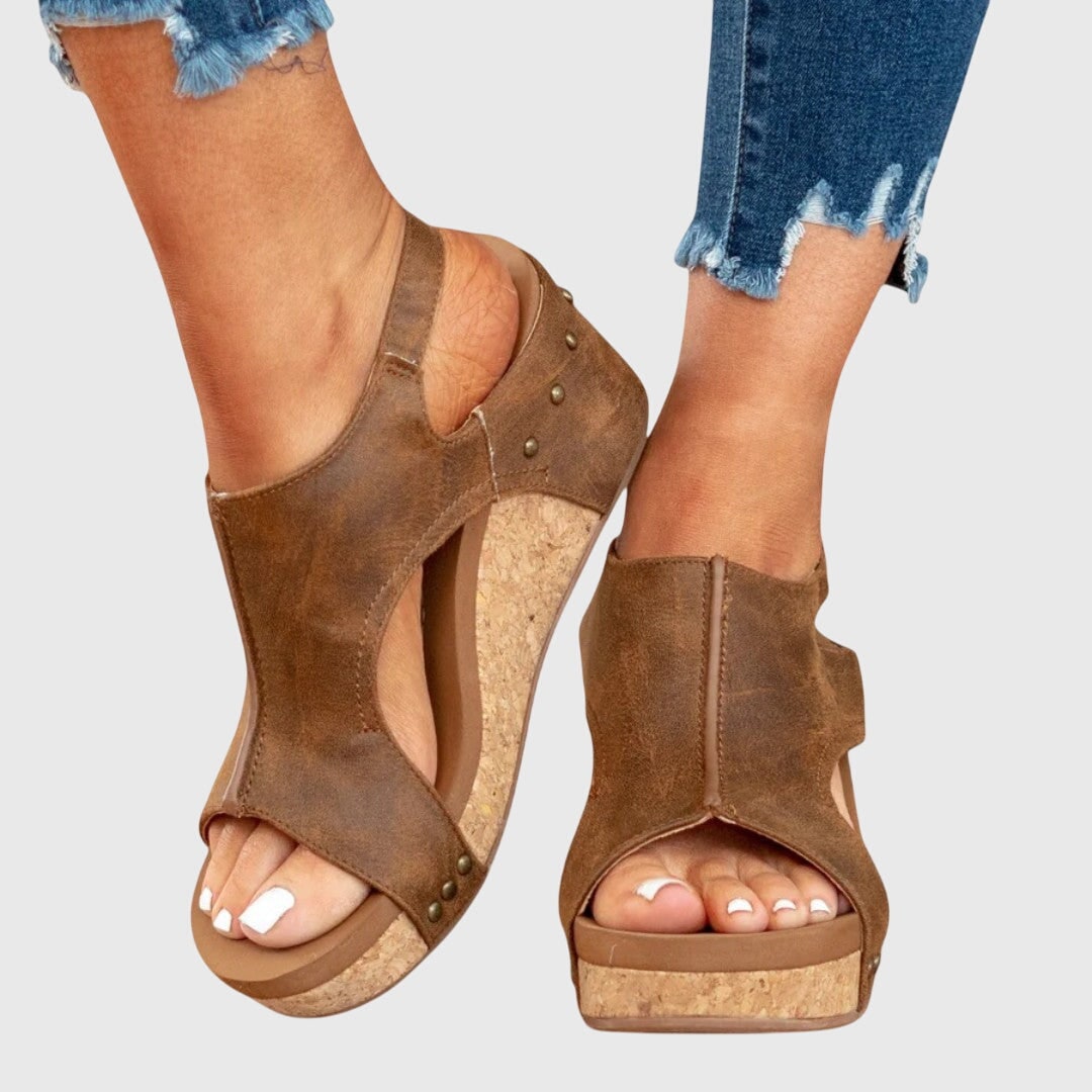 Women's Wedge Sandals Arch Support Orthopedic Adjustable Straps | Cushioned Insole - Image 10