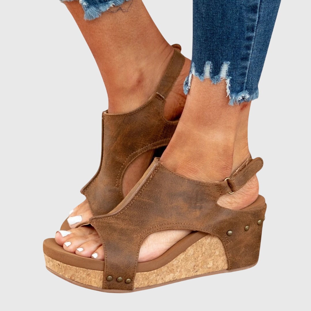 Women's Wedge Sandals Arch Support Orthopedic Adjustable Straps | Cushioned Insole - Image 11