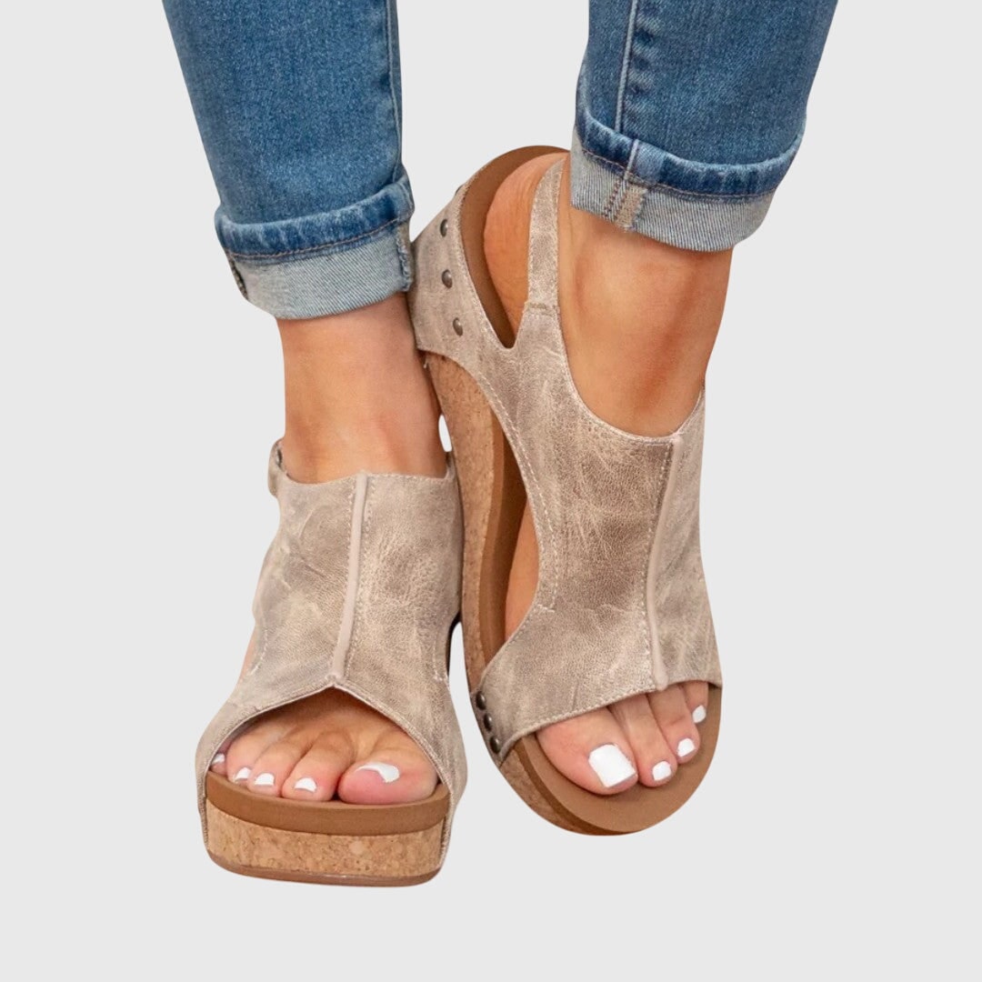 Women's Wedge Sandals Arch Support Orthopedic Adjustable Straps | Cushioned Insole - Image 2