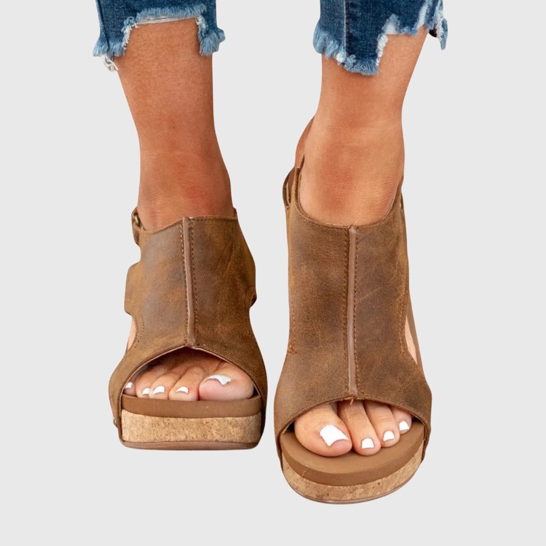Women's Wedge Sandals Arch Support Orthopedic Adjustable Straps | Cushioned Insole - Image 9