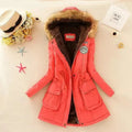 Women's Winter Coat with Hood Fleece-Lined Parka Jacket with Faux Fur Trim - Image 1