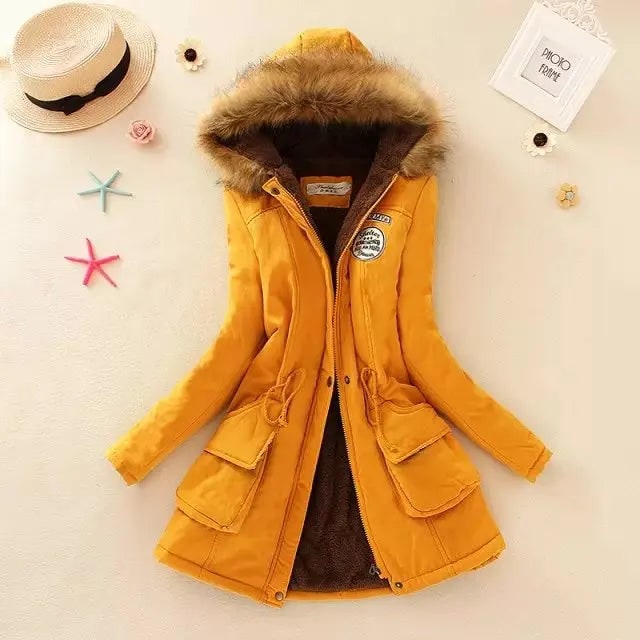 Women's Winter Coat with Hood Fleece-Lined Parka Jacket with Faux Fur Trim - Image 17