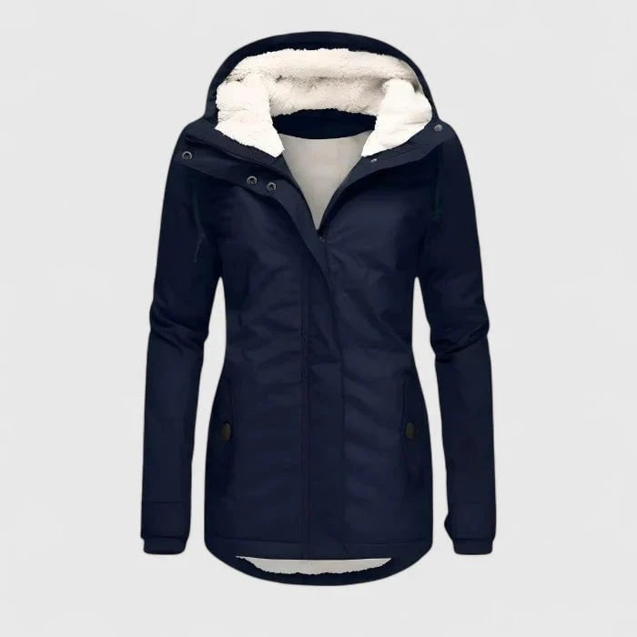 Women's Winter Coat with Waterproof Shell Sherpa Fleece Lining and Hooded Design - Image 2