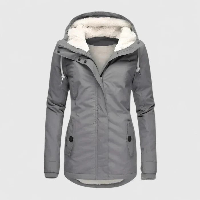 Women's Winter Coat with Waterproof Shell Sherpa Fleece Lining and Hooded Design - Image 6