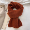 Women's Wool Knit Winter Scarf with Brushed Texture and Ribbed Ends - Image 1