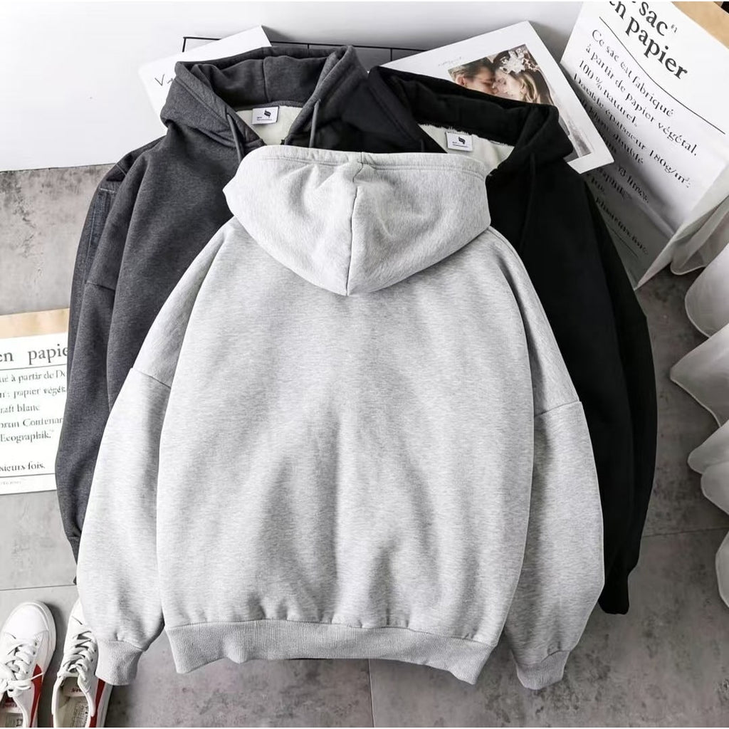 Women's Zip Up Sherpa Lined Fleece Hoodie Jacket with Drawstring Hood - Image 4
