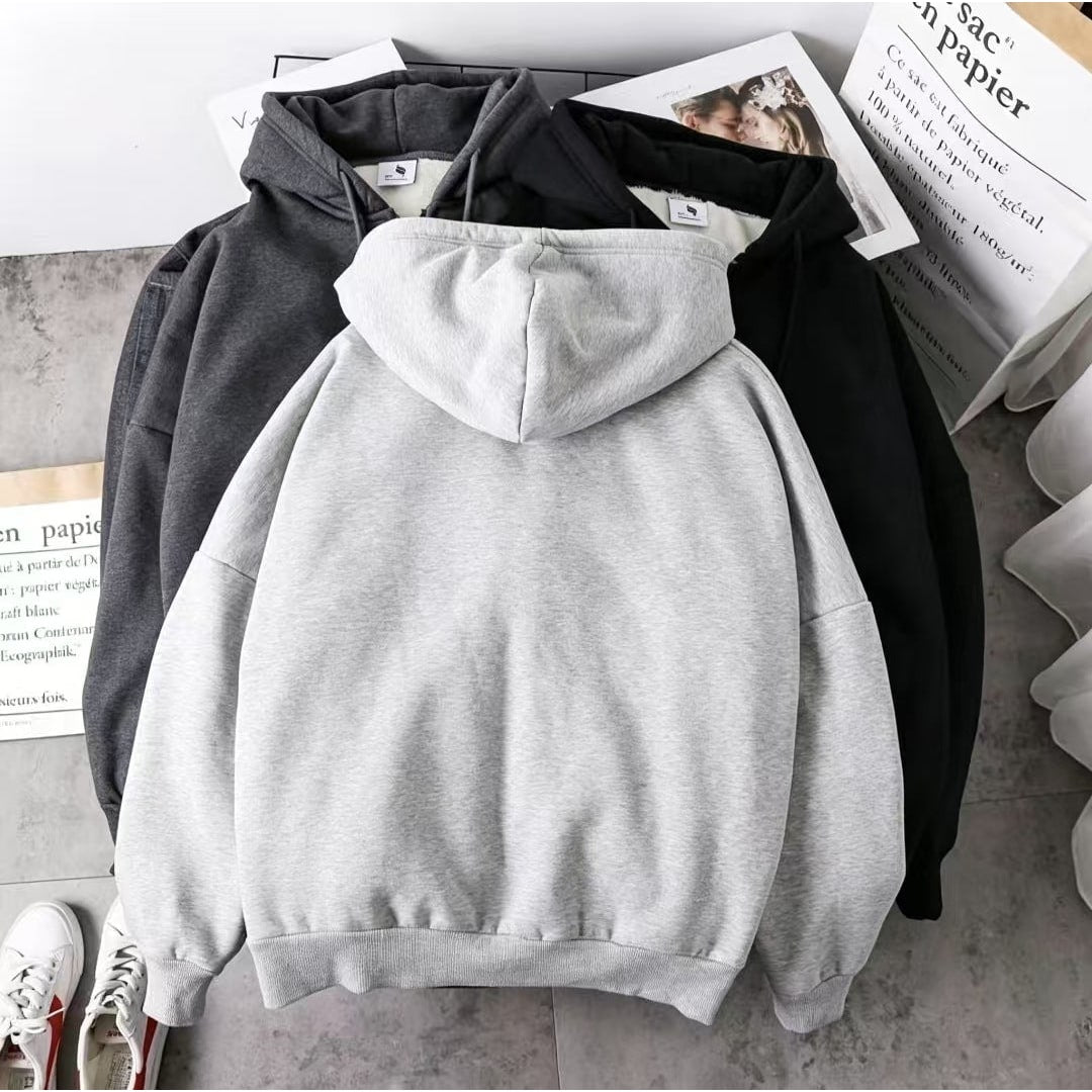 Women's Zip Up Sherpa Lined Fleece Hoodie Jacket with Drawstring Hood - Image 4