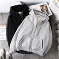 Women's Zip Up Sherpa Lined Fleece Hoodie Jacket with Drawstring Hood - Image 7