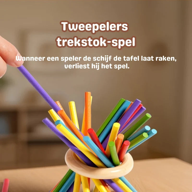 Wooden Tower Game with Colored Sticks and Balls for Educational Balance Play - Image 5