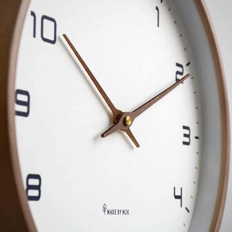 Wooden Wall Clock with Minimalist Face and Silent Movement Modern Nordic Design - Image 3
