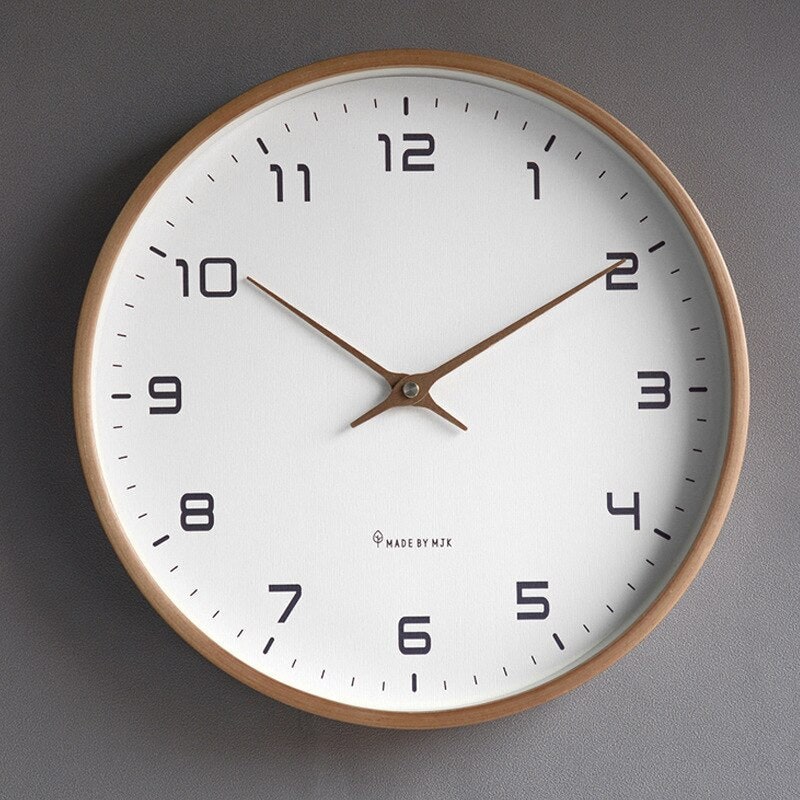 Wooden Wall Clock with Minimalist Face and Silent Movement Modern Nordic Design - Image 4