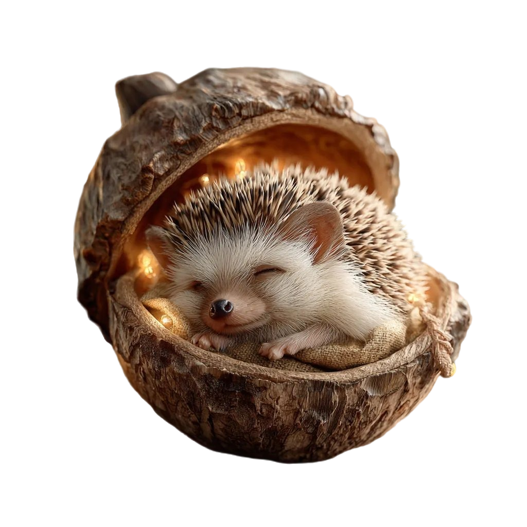 Woodland Christmas Ornaments Handmade Resin Acorn with LED Lights and Jute Hanger - Image 4