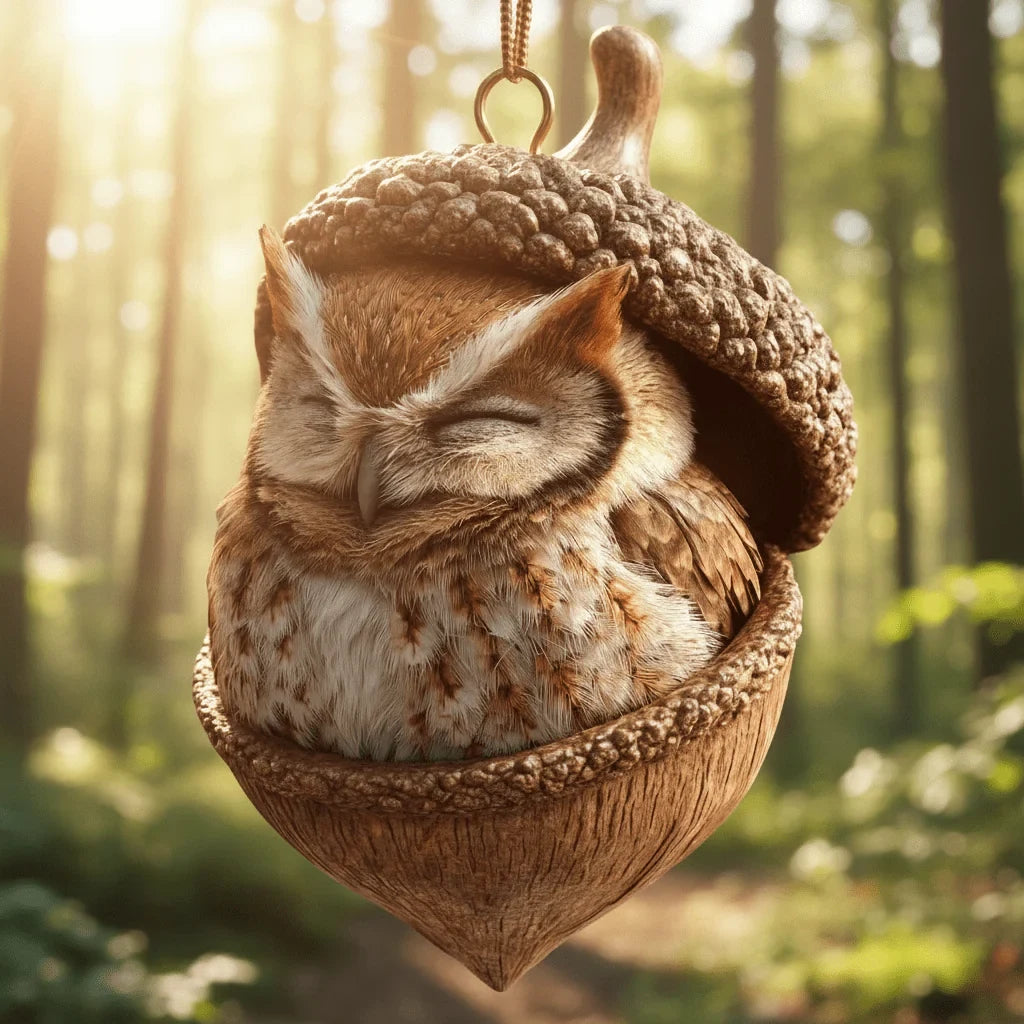 Woodland Christmas Ornaments with Handmade Acorn Animal Design for Tree Decorations - Image 7